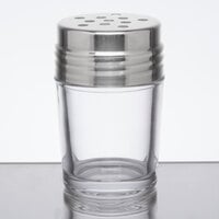 American Metalcraft GLACT2 2 oz. Clear Glass Contemporary Cheese Shaker with Stainless Steel Top