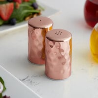 American Metalcraft CHSP2 2 oz. Copper Salt and Pepper Shaker Set with Hammered Finish