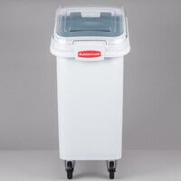 Rubbermaid Commercial White ProSave Mobile Ingredient Bin, 20.57 Gallon