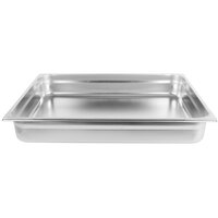 Vollrath V211001 Double Wide Size 4 inch Deep Stainless Steel Steam Table / Hotel Pan - 22 Gauge