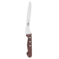 Victorinox 7.6058.15 7 1/2" Serrated Edge Offset Sandwich Knife with Rosewood Handle