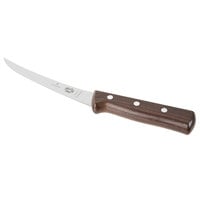 Victorinox 5.6616.15-X1 6" Narrow Flexible Curved Boning Knife with Wood Handle
