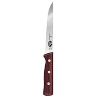 Victorinox 5.6106.15 6" Wide Stiff Straight Boning Knife with Wood Handle