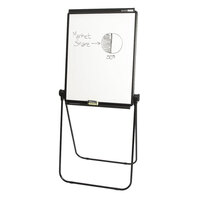 Quartet 100TE Unimate Total Erase 26 inch x 34 inch White Surface Presentation Easel with Black Frame