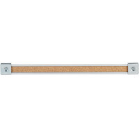 Quartet XDR1096 96 inch x 1 inch Anodized Aluminum Map Rail with Natural Cork Insert