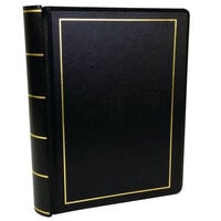 Wilson Jones 039531 8 1/2" x 14" Black Loose Leaf Unruled Minute Book