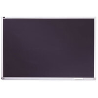Quartet PCA408B 96 inch x 48 inch Black Magnetic Porcelain Chalkboard with Aluminum Frame