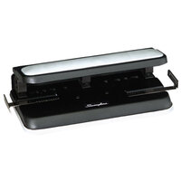 Swingline 74300 Easy Touch 32 Sheet Black and Gray 2-to-7 Hole Punch - 9/32 inch