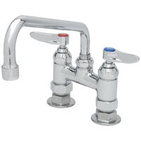 T&S B-0226 Deck Mounted Pantry Faucet with 4" Adjustable Centers, 10" Swing Nozzle, and Eterna Cartridges