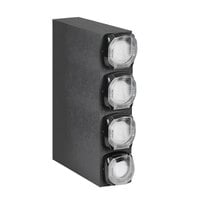 Vollrath K4V-4L LidSaver™ 3 Black 4-Slot Vertical Standard Countertop Lid Dispenser Cabinet