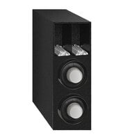 Vollrath 3V-CCS-A-A-S Black 2-Slot Vertical 8 - 44 oz. Countertop Cup Dispenser Cabinet with 1 Straw Pocket