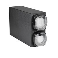 Vollrath M2V-LL LidSaver™ 3 Black 2-Slot Vertical Shallow Countertop Lid Dispenser Cabinet