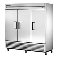 True TS-72F-HC 78 1/8" Stainless Steel Solid Door Reach-In Freezer