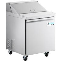 Avantco SS-PT-27-HC 27" 1 Door Stainless Steel Refrigerated Sandwich Prep Table