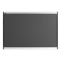 Quartet Prestige Bulletin Board with Diamond Mesh Fabric and Aluminum Frame