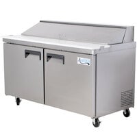 Avantco APT-60-HC 60 inch 2 Door Refrigerated Sandwich Prep Table