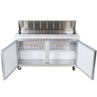 Avantco APT-60-HC 60 inch 2 Door Refrigerated Sandwich Prep Table