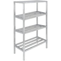 Channel ED2448-4 48 inch x 24 inch x 64 inch Four Shelf Aluminum Dunnage Shelving Unit - 2200 lb. capacity