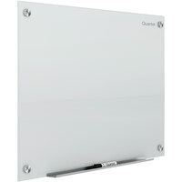 Quartet G9648W 96 inch x 48 inch White Frameless Magnetic Glass Markerboard with Marker Rail