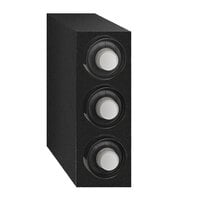 Vollrath 3V-CCC-A-A-A Black 3-Slot Vertical 8 - 44 oz. Countertop Cup Dispenser Cabinet