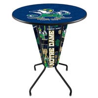 Holland Bar Stool L218B42NotreD36RND-Lep University of Notre Dame 36 inch Round Bar Height LED Pub Table