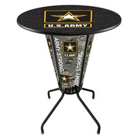 Holland Bar Stool L218B42Army36RArmy United States Army 36 inch Round Bar Height LED Pub Table