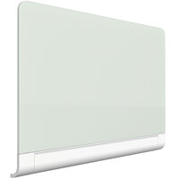 Quartet G8548HT Horizon 85 inch x 48 inch Magnetic Glass Markerboard with Hidden Tray