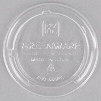 Fabri-Kal GXL345PC Greenware 3.25-4 oz. Compostable Clear Plastic Souffle / Portion Cup Lid - 125/Pack
