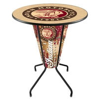 Holland Bar Stool L218B42Indian1P-36RIndn-HD Indian Motorcycle 36" Round Bar Height LED Pub Table