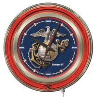 Holland Bar Stool Clk15Marine United States Marine Corps 15" Neon Clock