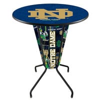 Holland Bar Stool L218B42NotreD36RND-ND University of Notre Dame 36 inch Round Bar Height LED Pub Table