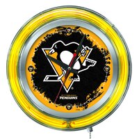 Holland Bar Stool Clk15PitPen Pittsburgh Penguins 15" Neon Clock