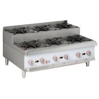 Cooking Performance Group CK-HPSU636 36 inch Step-Up Countertop Range / Hot Plate with 6 High Output Burners - 180,000 BTU