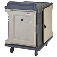 Cambro MDC1520S10D191 Granite Gray 10 Tray Dual Access Meal Delivery Cart with 5 inch Casters