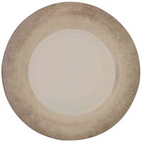 Thunder Group DM009J Jazz 9 1/4" Round Melamine Plate with Crackle-Finished Border - 12/Case