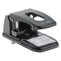Swingline 74190 100 Sheet Black and Gray 2 Hole Punch - 9/32 inch