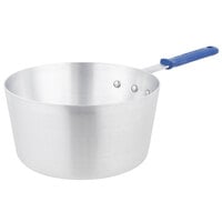 Vollrath 434812 Wear-Ever 8.5 Qt. Tapered Aluminum Sauce Pan with Blue Silicone Cool Handle