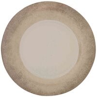 Thunder Group DM012J Jazz 11 3/4" Round Melamine Plate with Crackle-Finished Border - 12/Case