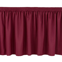 National Public Seating SS32-48 Burgundy Shirred Stage Skirt for 32 inch Stage - 31 inch x 48 inch