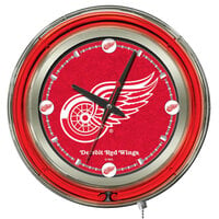 Holland Bar Stool Clk15DetRed Detroit Red Wings 15" Neon Clock