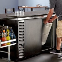 Beverage-Air BB58HC-1-B 59 inch Black Counter Height Solid Door Back Bar Refrigerator