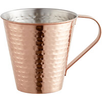 Acopa Alchemy 18 oz. Tapered Hammered Copper Moscow Mule Mug - 4/Pack
