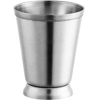 Acopa Alchemy 16 oz. Stainless Steel Mint Julep Cup with Beaded Detailing - 12/Pack