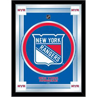 Holland Bar Stool MLogoNYRang 17 inch x 22 inch New York Rangers Decorative Logo Mirror