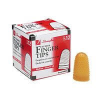 Swingline 54035 Size 11 1/2 (Medium) Amber Rubber Finger Tip - 12/Pack