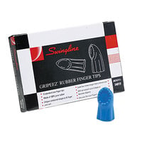 Swingline 54019 Size 11 1/2 (Medium) Blue Gripeez Rubber Finger Tip - 12/Pack