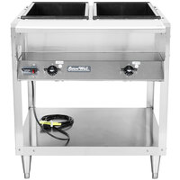 Vollrath 38102 ServeWell Electric Two Pan Hot Food Table 120V - Sealed Well