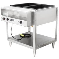 Vollrath 38102 ServeWell Electric Two Pan Hot Food Table 120V - Sealed Well