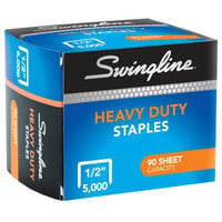 Swingline 79392 100 Strip Count 1/2 inch Heavy Duty Staples - 5000/Box