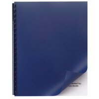 Swingline GBC 2514494 11" x 8 1/2" Opaque Navy Unpunched Binding System Cover - 50/Pack